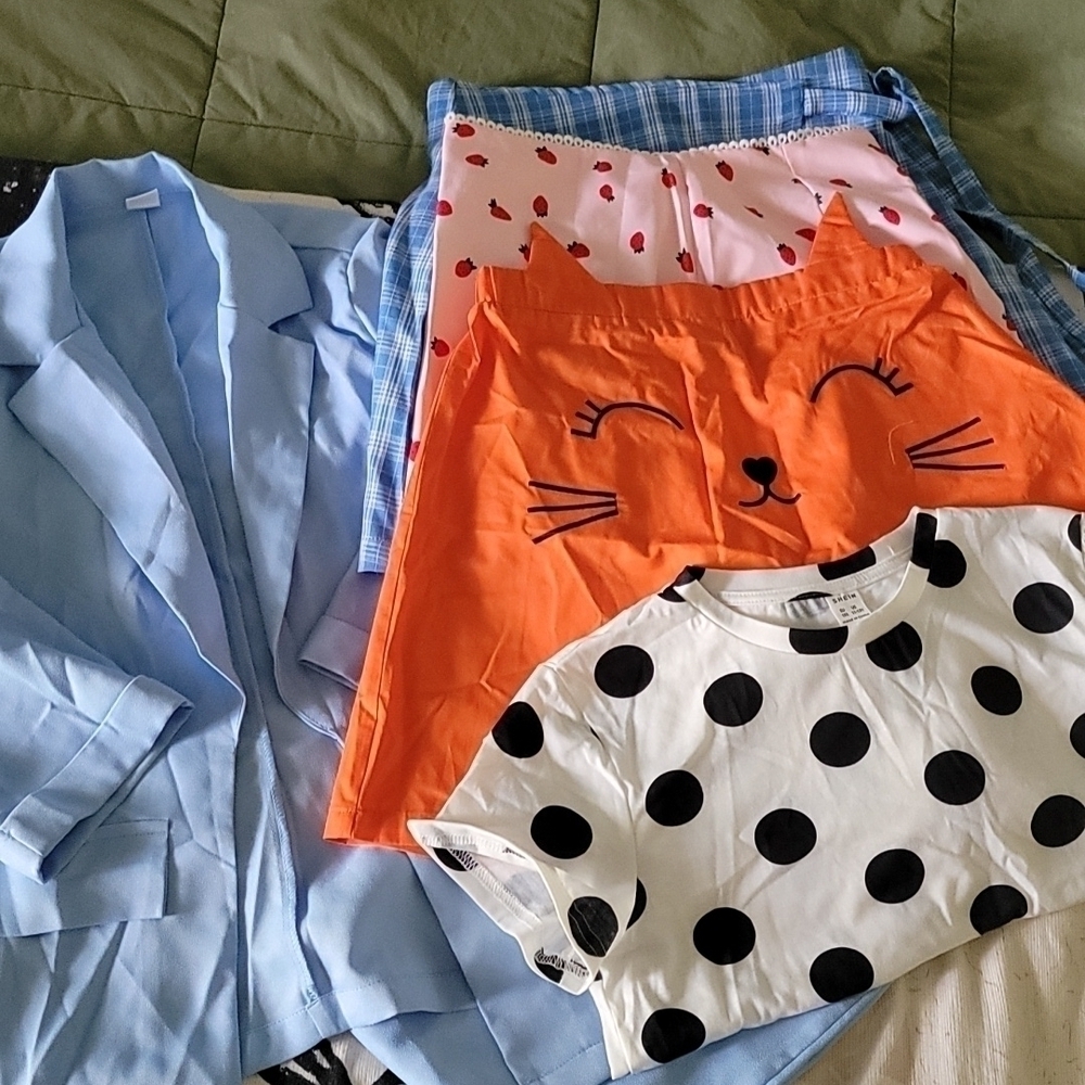 Shein girl's skirts and pantsuit bundle